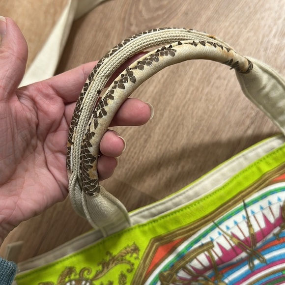 ECHO | Large Boho Trippy Clock Canvas Tote Bag - Picture 4 of 9